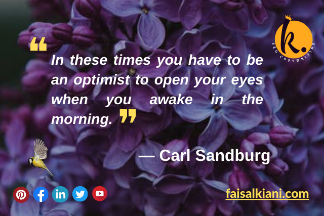 Carl Sandburg good morning quotes