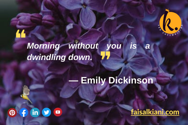 Emily Dickinson morning quotes