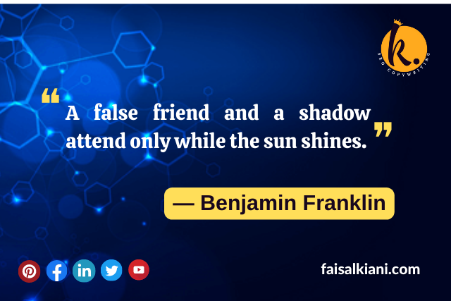 Fake People quotes by Benjamin Franklin