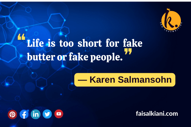 Fake People quotes by Karen Salmansohn