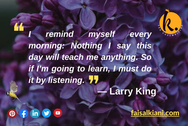 Larry King morning quotes