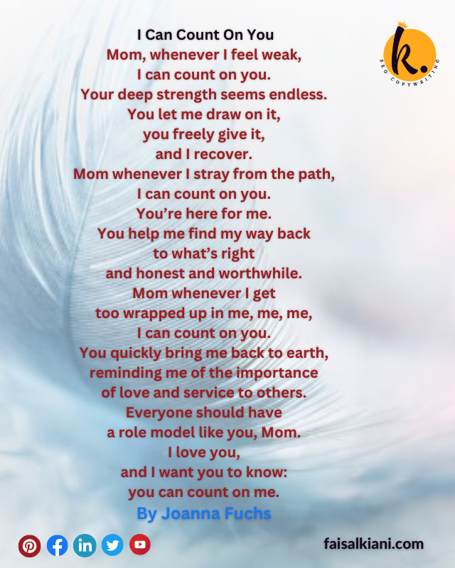 Mother's Day Poems by Joanna Fuchs