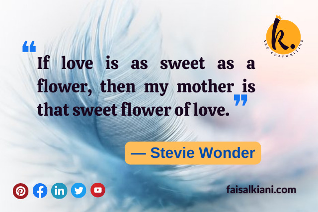 Mother's day quotes by Stevie Wonder