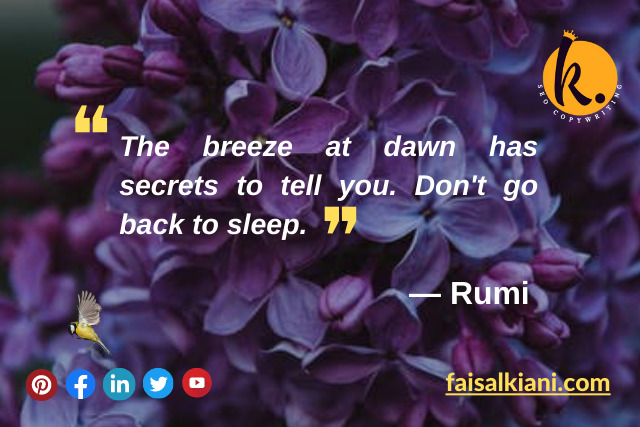 Rumi good morning quotes