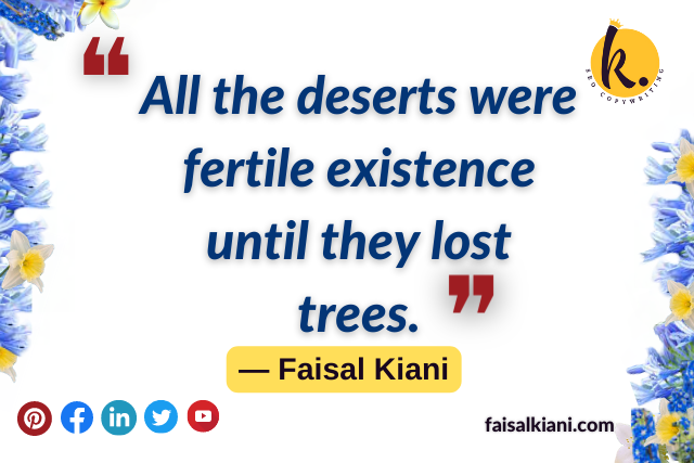 inspirational short Faisal Kiani Quotes about desert