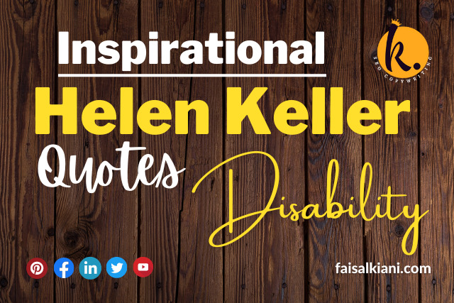 Inspirational Helen Keller Quotes about disability
