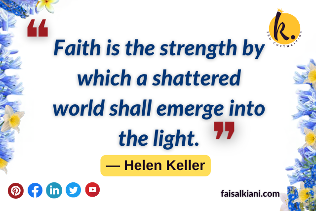 Inspirational Helen Keller quotes about faith