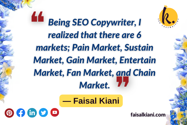 Inspirational short Faisal Kiani quotes about business