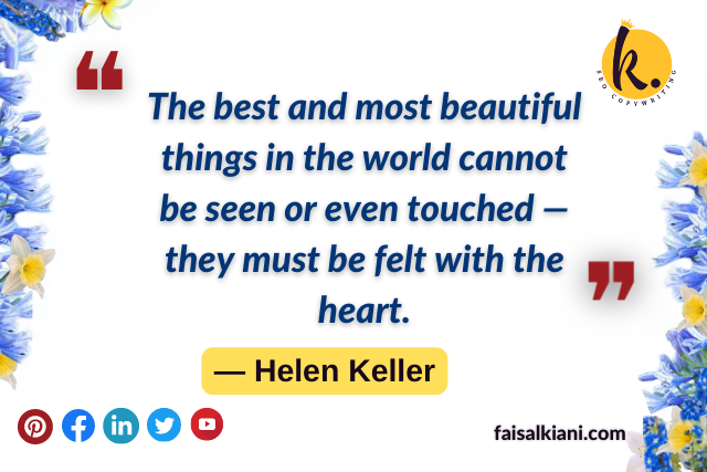 Inspirational short quotes by Helen Keller