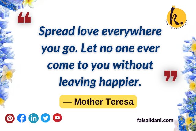 Inspirational short quotes by Mother Teresa