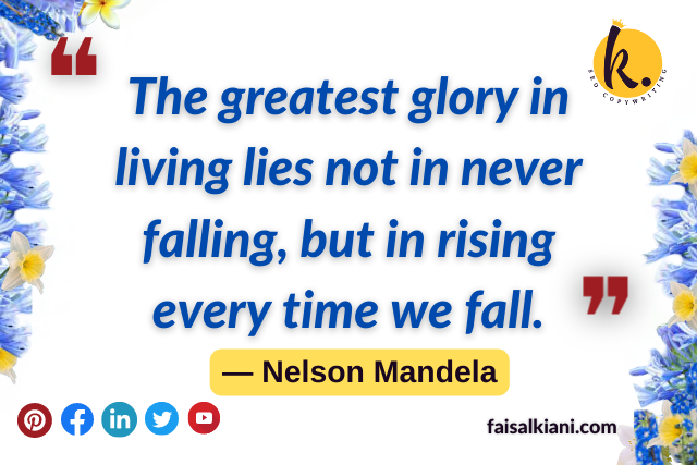 Inspirational short quotes by Nelson Mandela