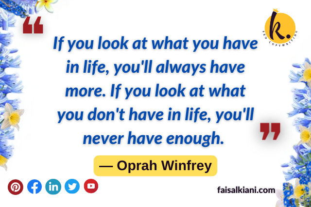 Inspirational short quotes by Oprah Winfrey