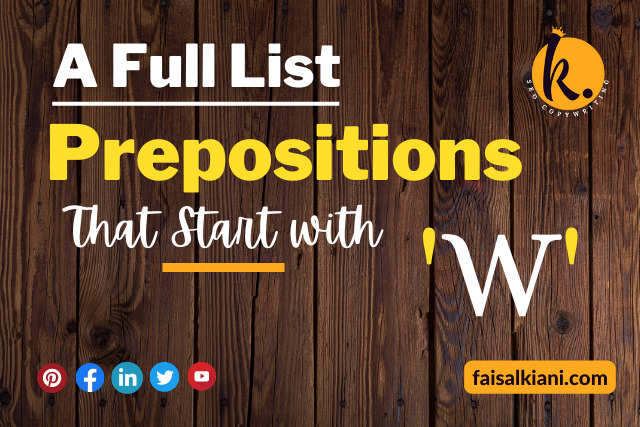 Prepositions That Start With W | Details & Examples