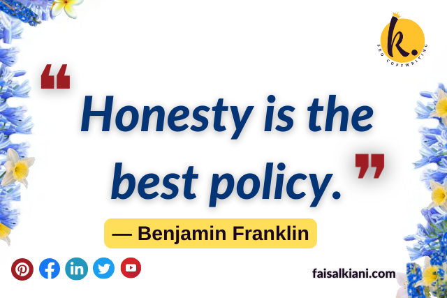 Benjamin Franklin quotes about Honesty