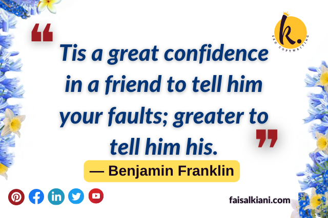 Benjamin Franklin quotes about confidence