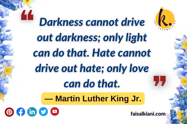Martin Luther King Quotes on life about darkness