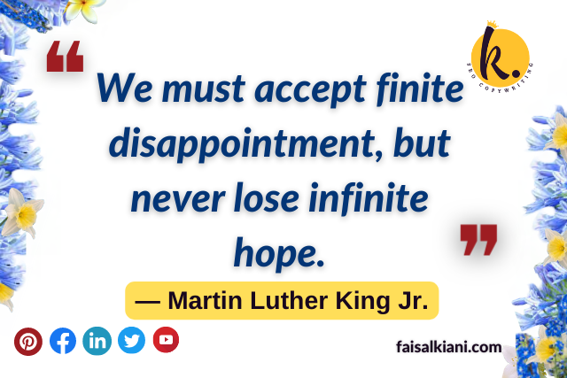 Martin Luther King Quotes on life about hope