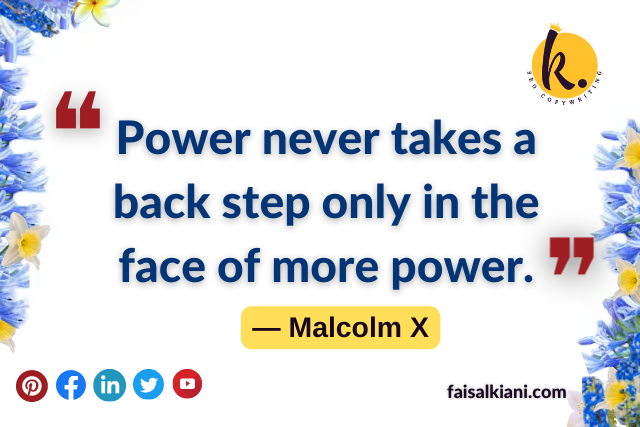 Power never takes a back step about power and control quotes