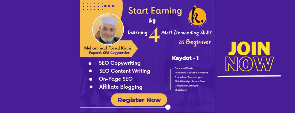 SEO copywriting online training by muhammad faisal Kiani