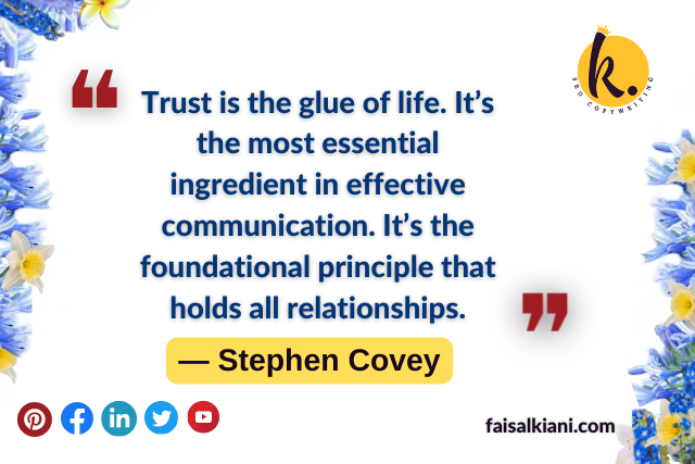 short trust quotes on trust is a glue of life