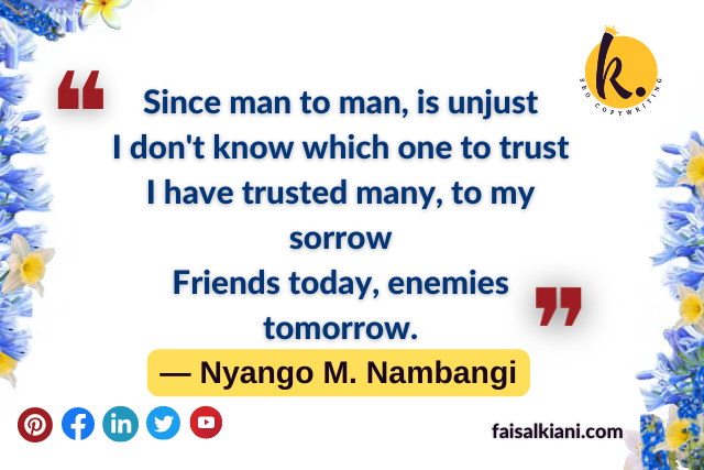 trust quotes on since man to man