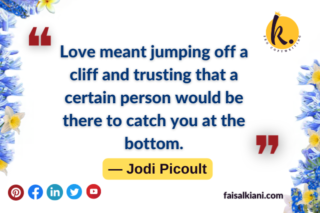trust quotes on Love meant jumping off a cliff