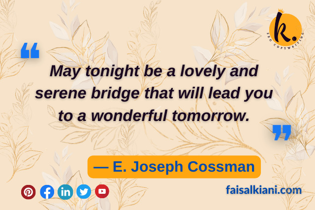 good night quotes by E. Joseph Cossman