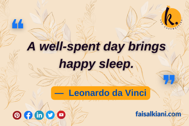 good night quotes by Leonardo da Vinci
