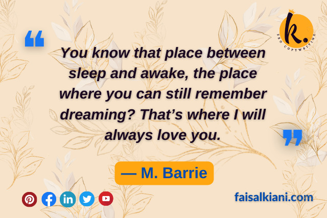 good night quotes by M. Barrie