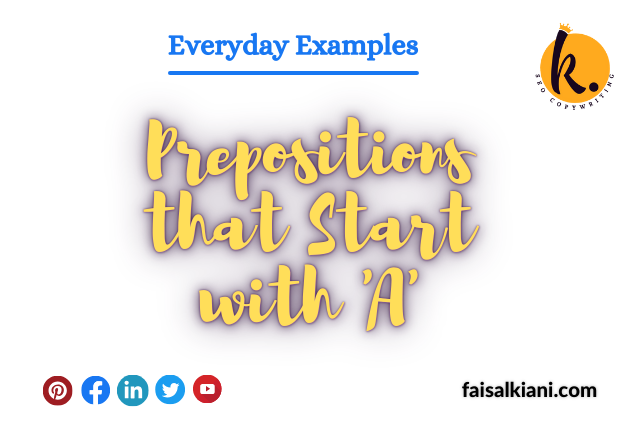 Prepositions that Start with 'A'