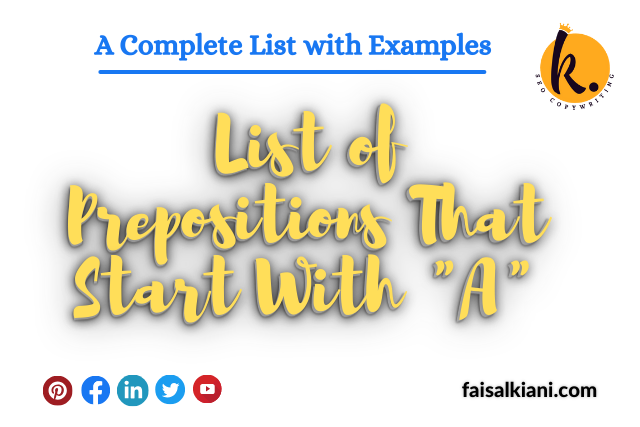 List of Prepositions That Start With "A"