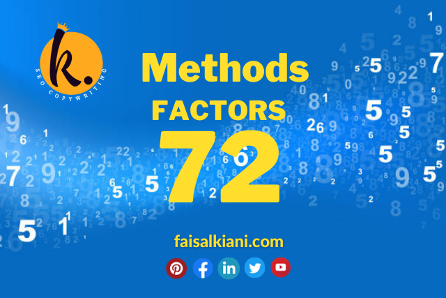 Methods of finding factors of 72