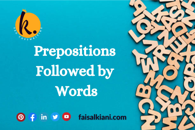 Prepositions followed by words
